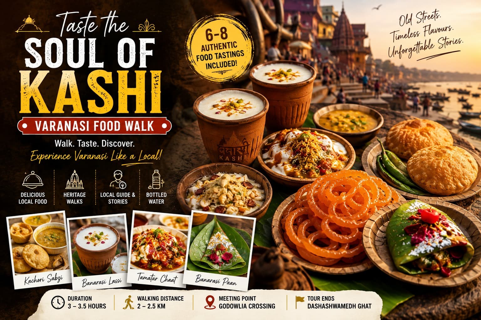 Varanasi Food Walk – Taste the Soul of Kashi — Tour Package | AdventurePedia